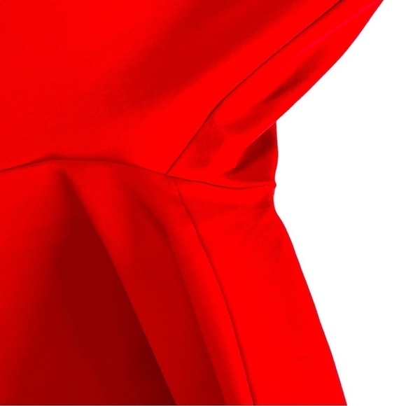 NINA MCLEMORE RED COTTON BLEND HIGH RISE SLIM TROUSER PANT - Picture 8 of 12